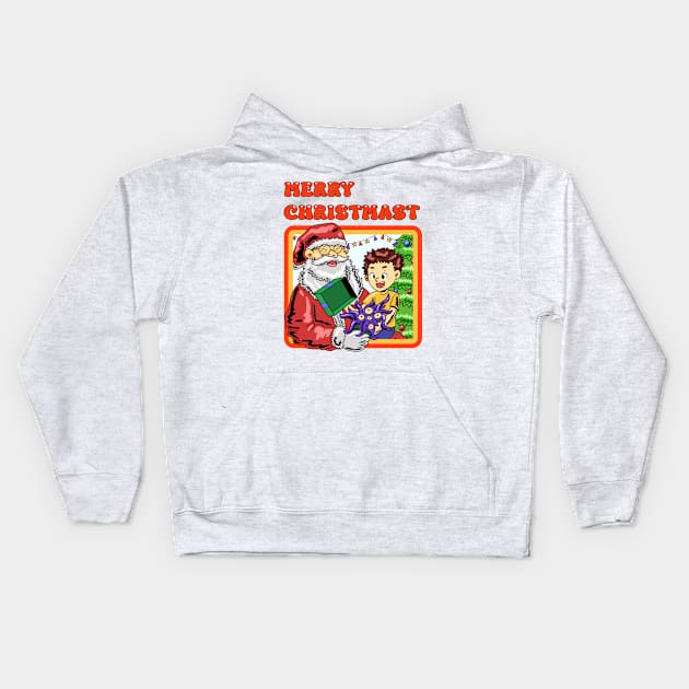 Santa Gift Kids Hoodie by Vanferr